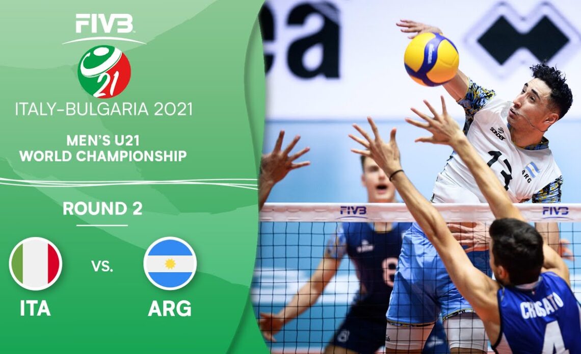 ITA vs. ARG - Round 2 | Full Game | Men's U21 Volleyball World Champs 2021