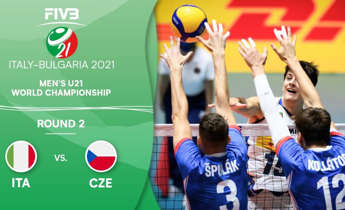 ITA vs. CZE - Round 2 | Full Game | Men's U21 Volleyball World Champs 2021