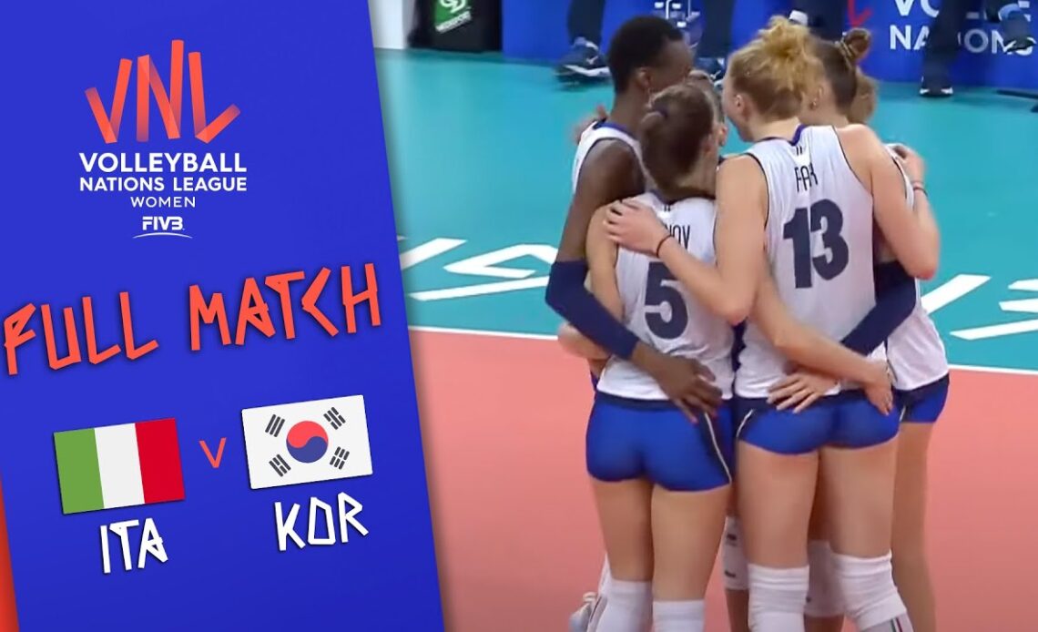 Italy 🆚 Korea - Full Match | Women’s Volleyball Nations League 2019