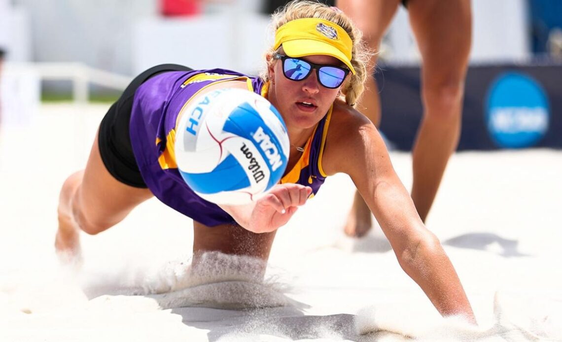 LSU survives Florida State women's beach volleyball in the elimination bracket