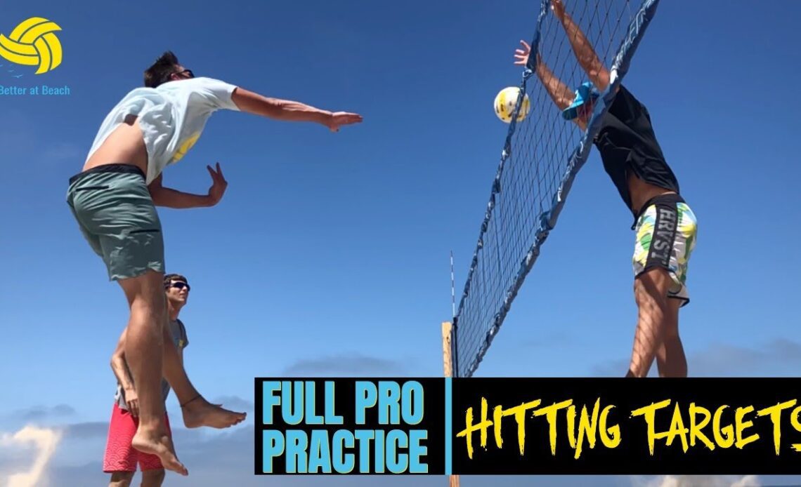 Men's Beach Volleyball Full Pro Practice | Sideout Target Drills