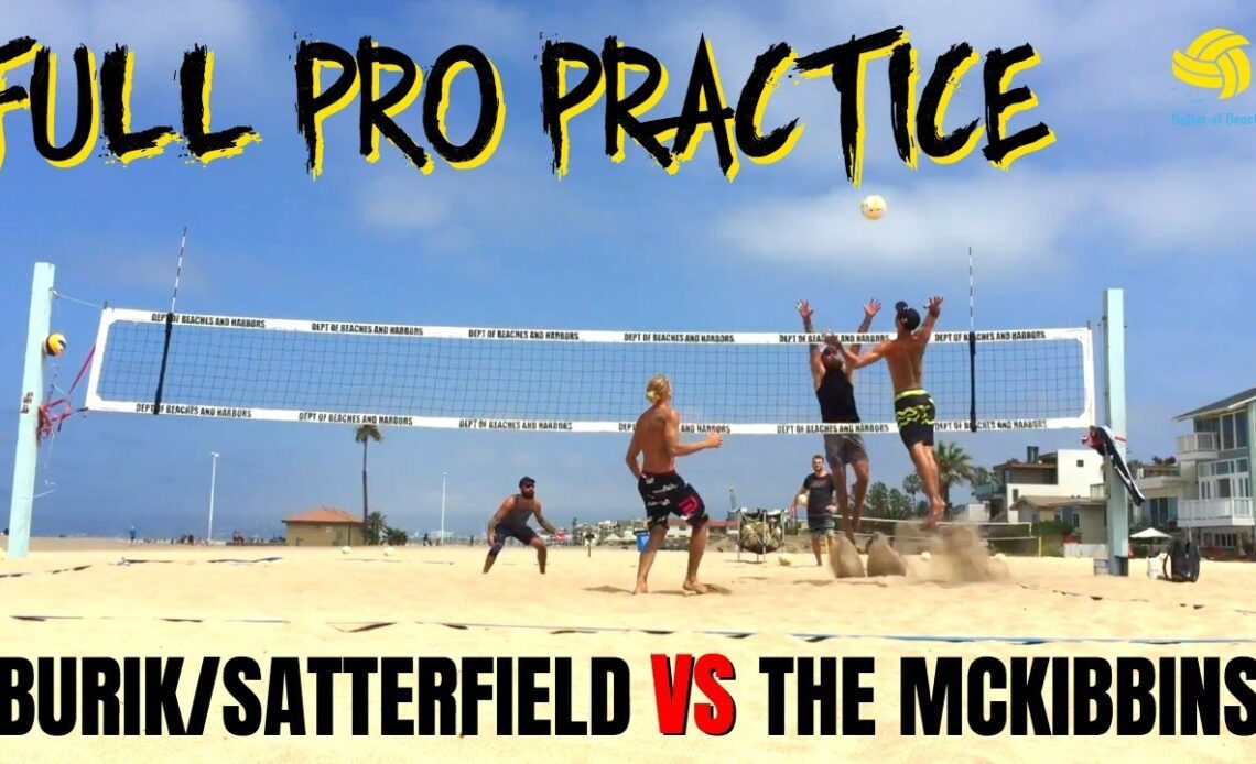 Men's Beach Volleyball Practice | Burik/Satterfield vs The McKibbin Brothers