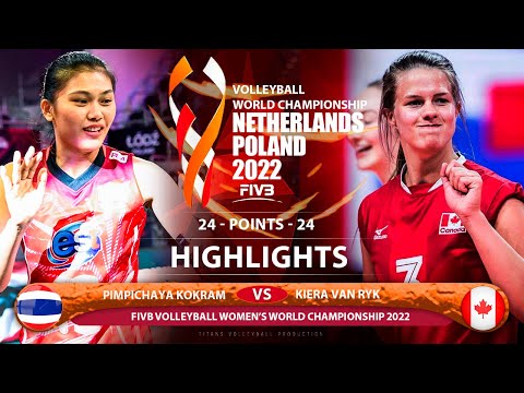 Pimpichaya Kokram vs Kiera Van Ryk | Thailand vs Canada | Highlights | World Championship 2022 (HD)