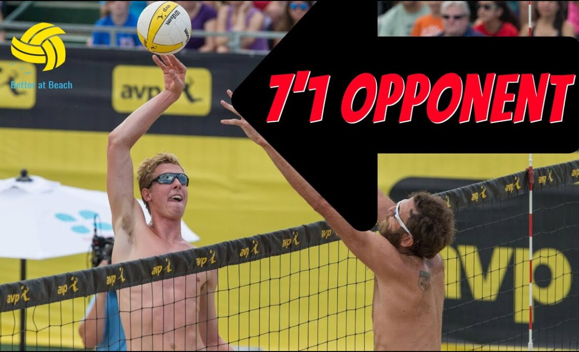 Pro Beach Volleyball Practice | How to Play Against a 7'1 Opponent | Burik/Caldwell vs Page/Smith