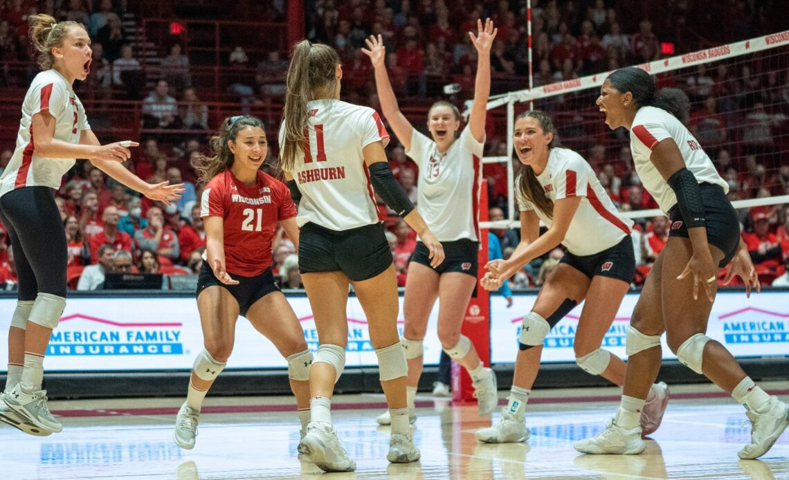 Serving up six: Badgers kick off three-match road swing