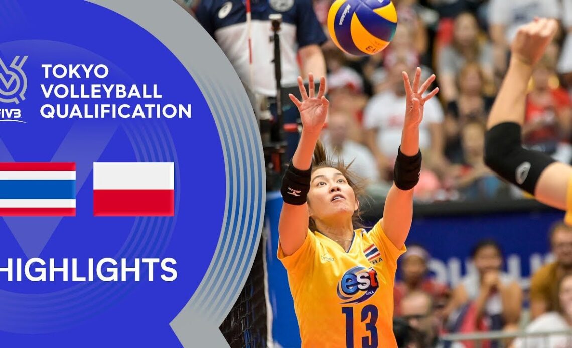 THAILAND vs. POLAND - Highlights Women | Volleyball Olympic Qualification 2019