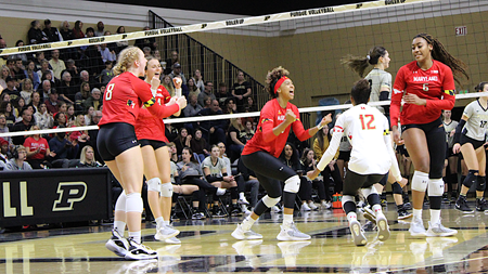 Terps Get Historic 3-0 Road Win Over No. 9 Purdue, Sweep Third Consecutive B1G Match