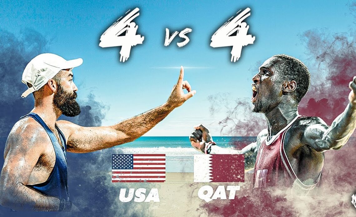 UNREAL 4 vs 4 Beach Volleyball FINAL | USA vs QATAR World Beach Games 2019
