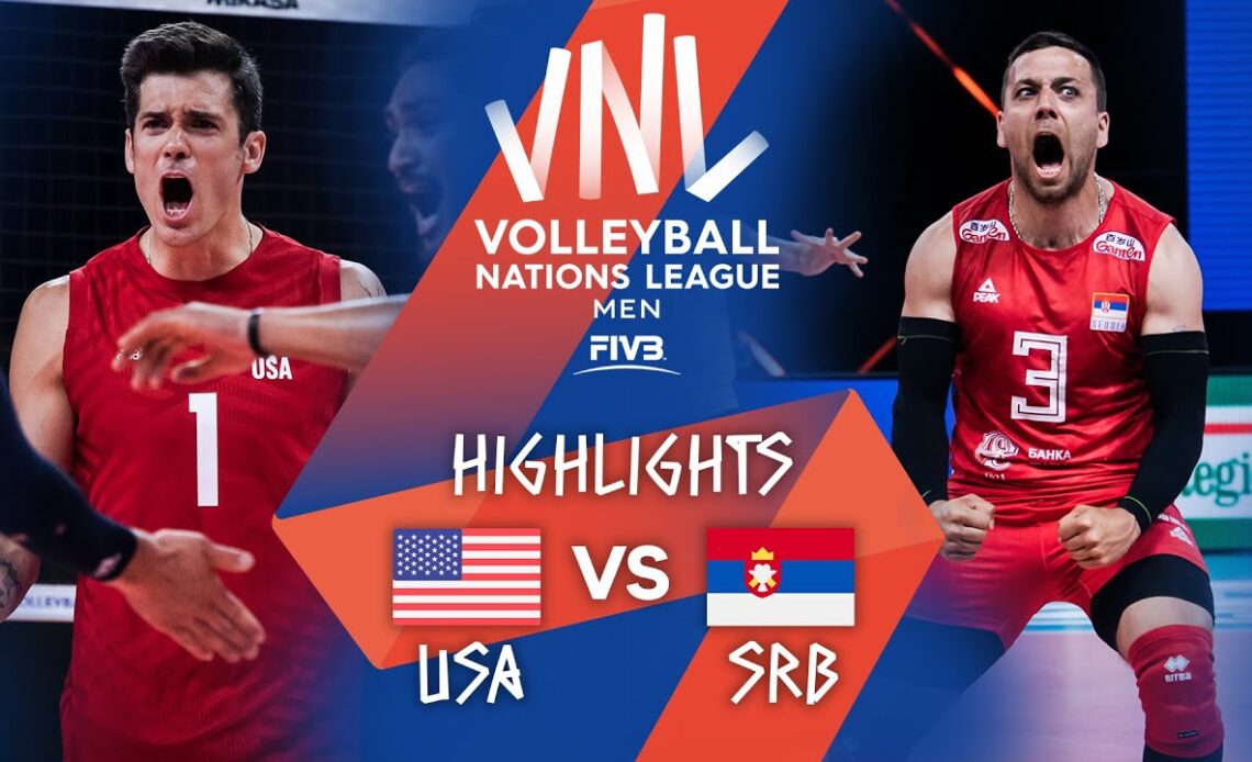 USA vs. SRB - Highlights Week 3 | Men's VNL 2021