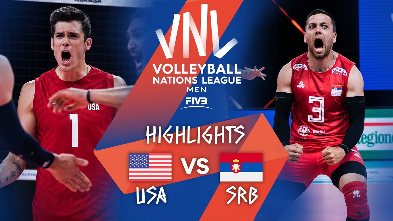 USA vs. SRB Highlights Week 3 Men's VNL 2021 VCP Volleyball