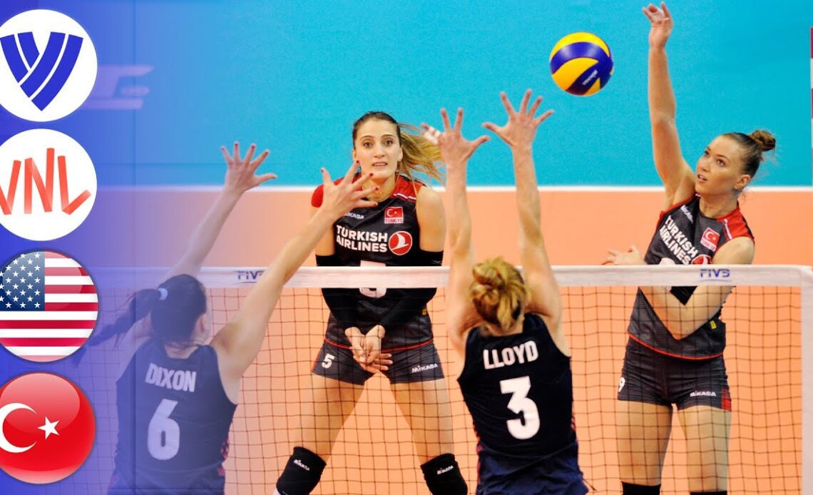 USA vs. Turkey - Full Match | Women's Volleyball Nations League 2018