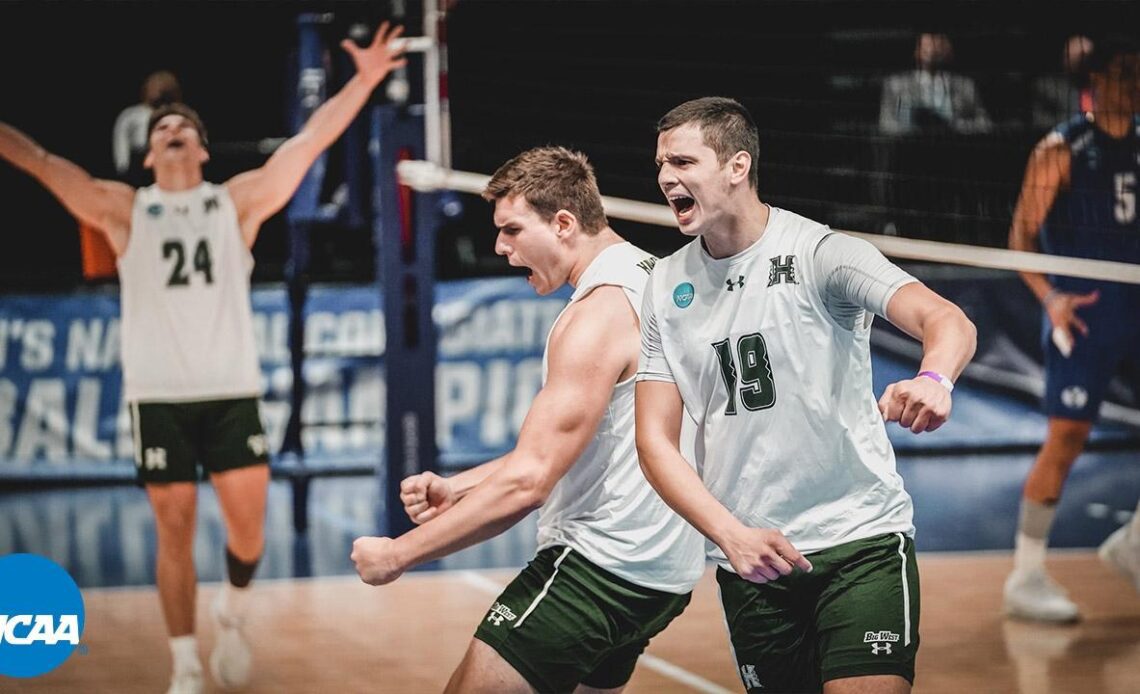 Watch Hawaii's match point and celebration for its 2021 NCAA men's volleyball title