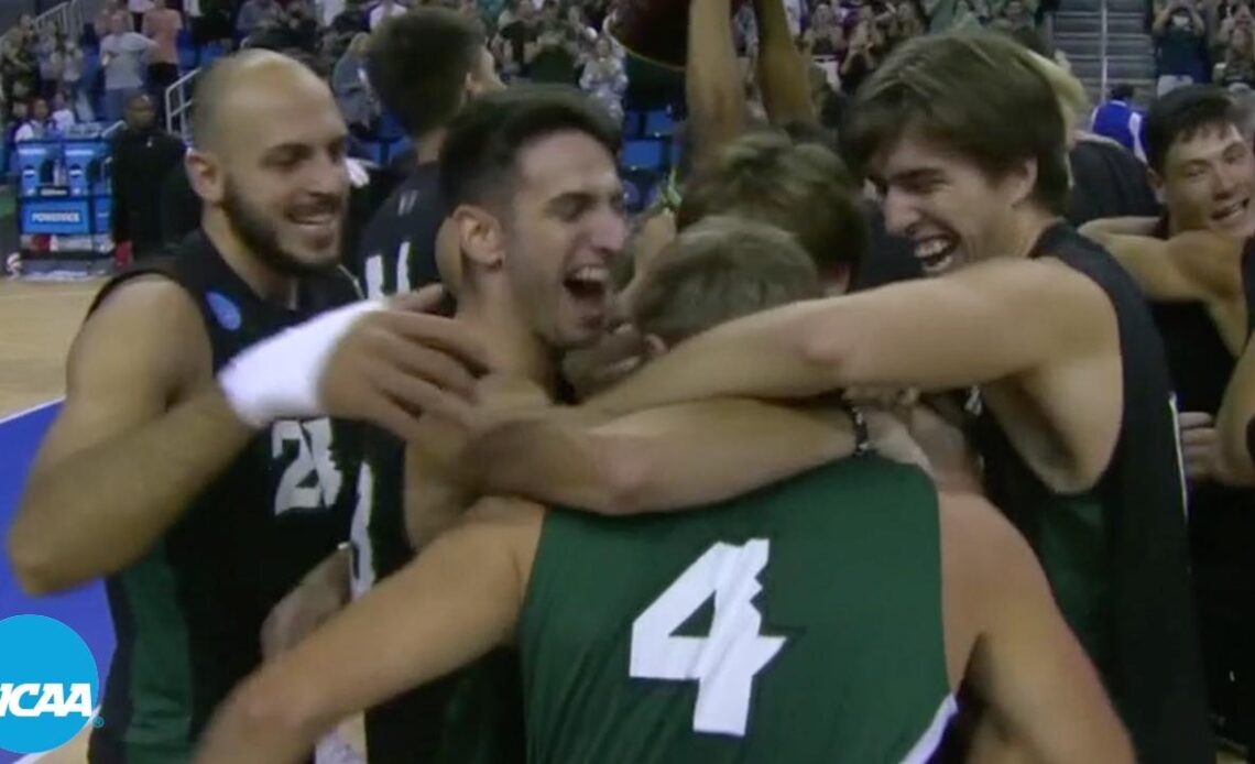 Watch the final point and celebration from Hawaii's 2022 men's volleyball title