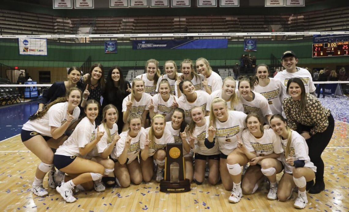 Wisconsin-Eau Claire wins the 2021 DIII women's volleyball championship