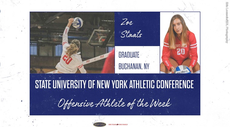 Zoe Staats Named SUNYAC Women's Volleyball Offensive Athlete of the Week