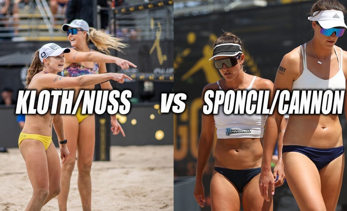 AMAZING Beach Volleyball Match | Kloth/Nuss vs Cannon/Sponcil AVP Chicago Open 2022