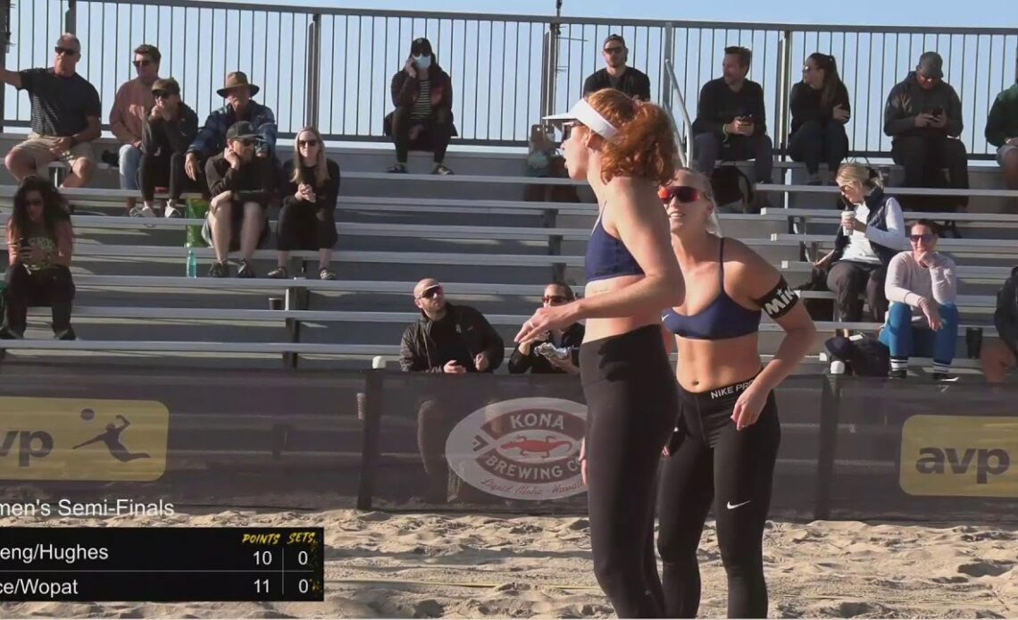 AVP Huntington Beach Open | Rice/Wopat vs Cheng/Hughes | Women's Semi-Finals