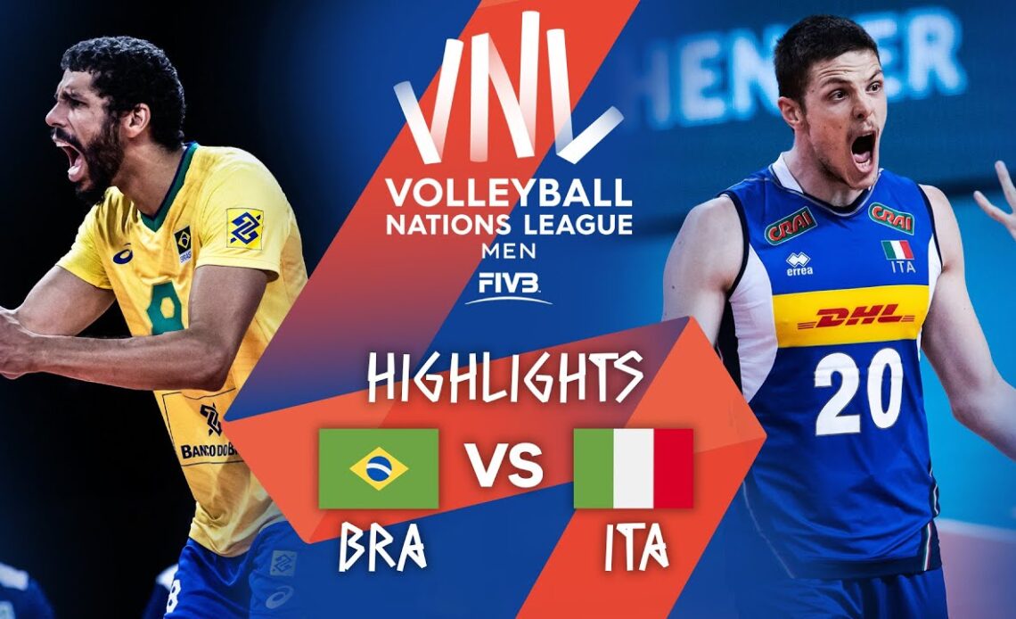 BRA vs. ITA - Highlights Week 5 | Men's VNL 2021