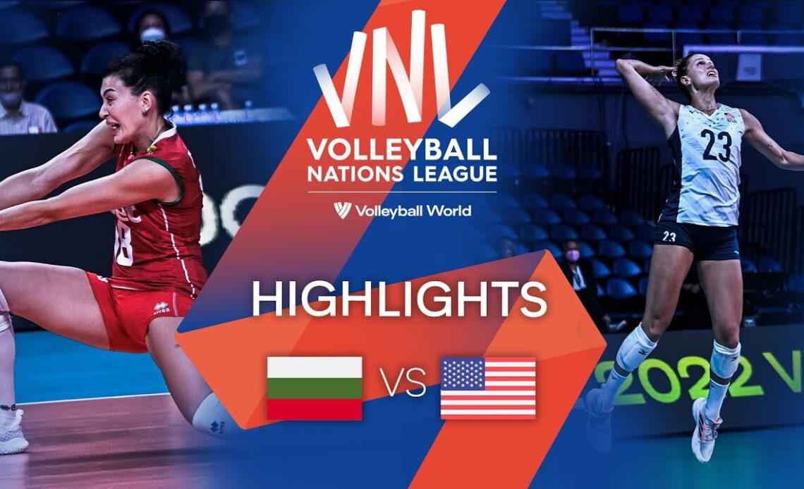 🇧🇬 BUL vs. 🇺🇸 USA Highlights Week 2 Women's VNL 2022 VCP Volleyball