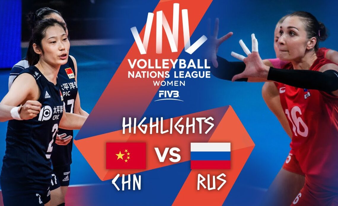 CHN vs. RUS - Highlights Week 5 | Women's VNL 2021