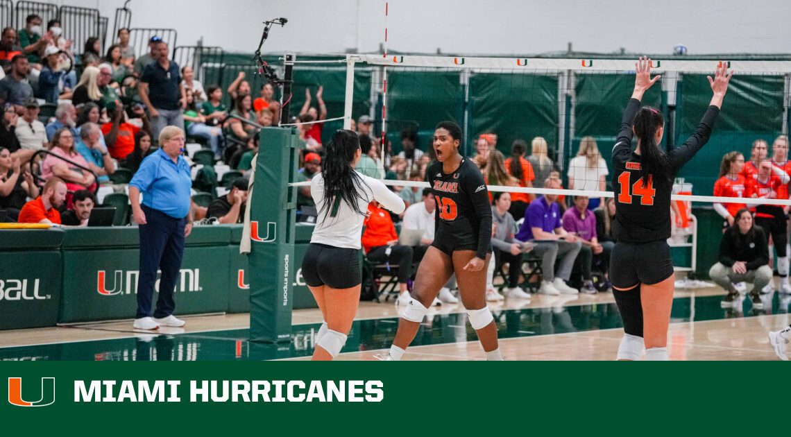 Canes Notch Five-Set Win Over Clemson – University of Miami Athletics