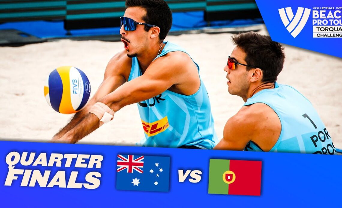 Carracher / Nicolaidis vs. Pedrosa / Campos - Quarter-Final Highlights Torquay 2022 #BeachProTour