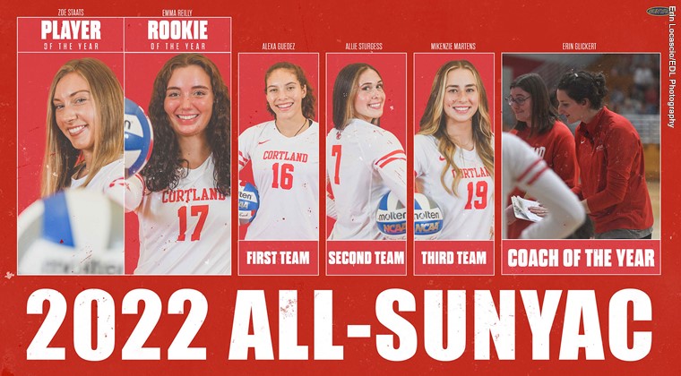 Cortland Volleyball Earns SUNYAC's Top Player, Rookie and Coaching Honors