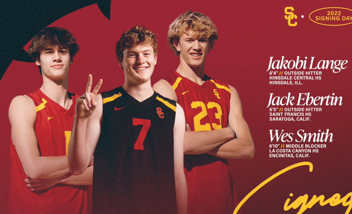 Decorated High School Players Jack Ebertin, Jakobi Lange and Wes Smith Sign with USC Men’s Volleyball