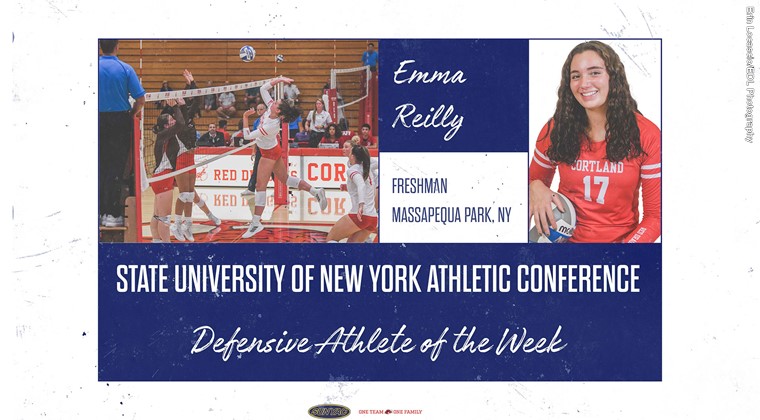 Emma Reilly Named SUNYAC Volleyball Defensive Athlete of the Week