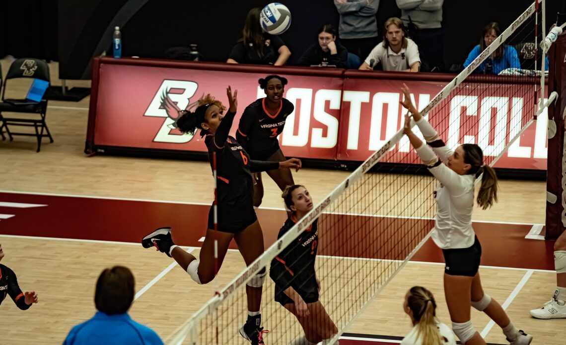 Hokies drop 5-set match to Boston College