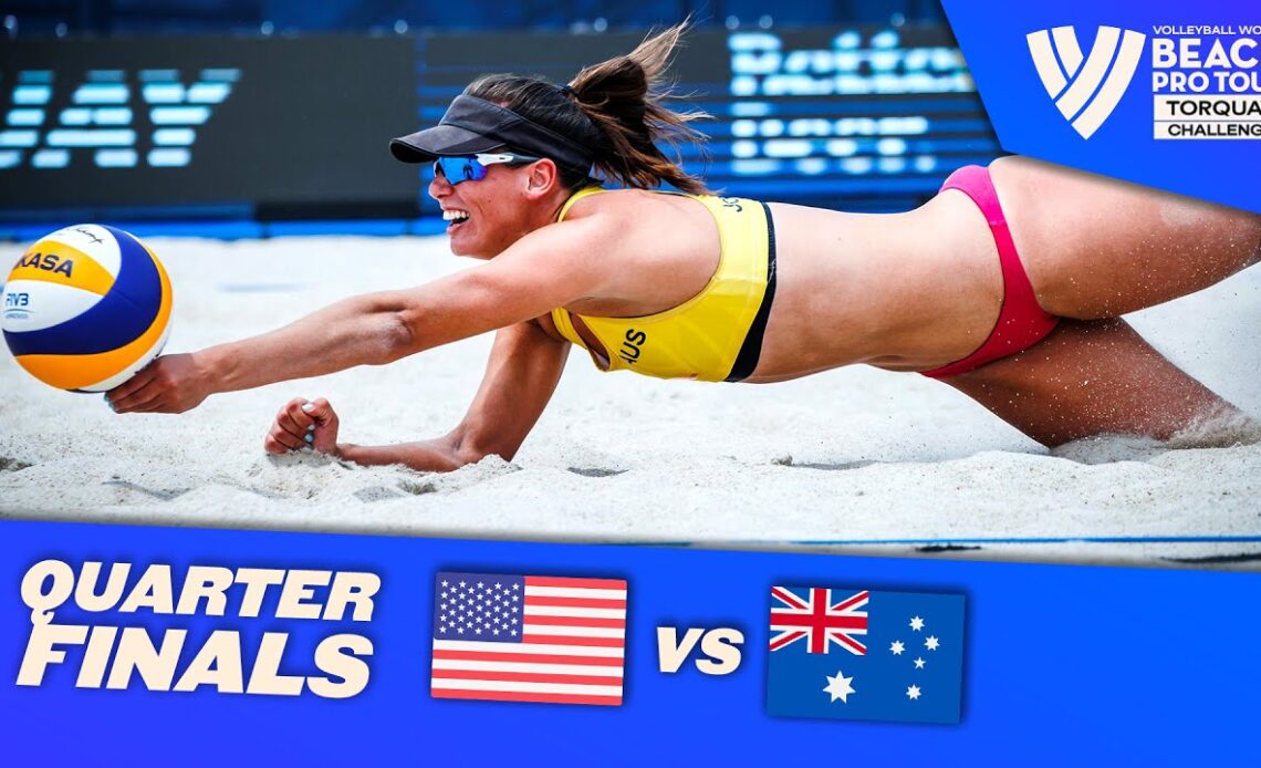 Hughes / Cheng vs. Johnson / Fleming - Quarter-Final Highlights Torquay 2022 #BeachProTour