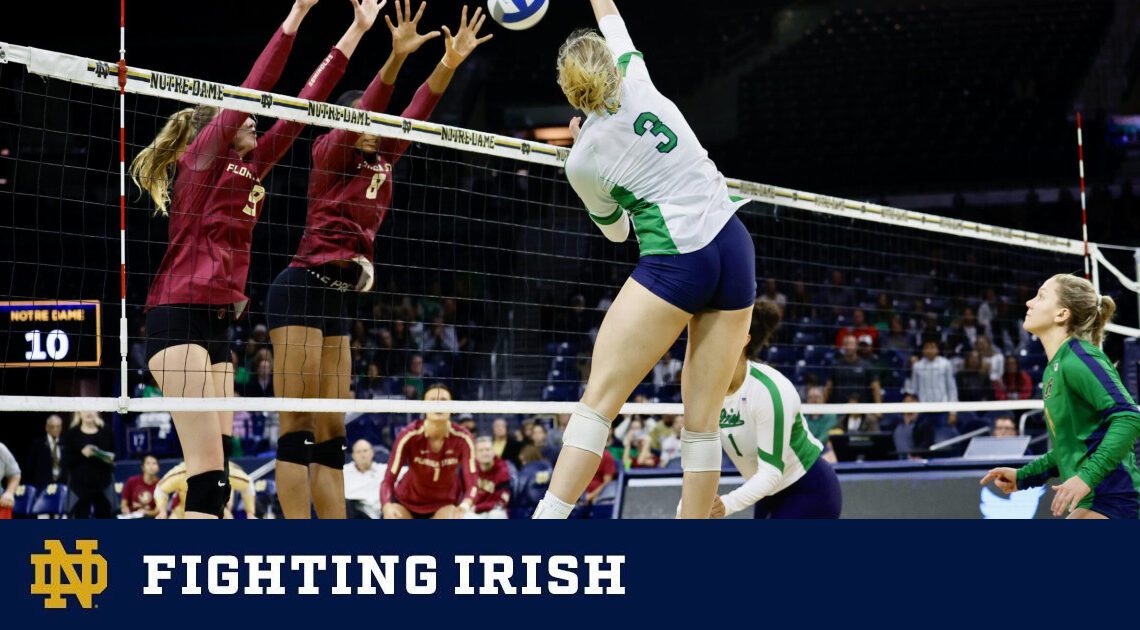 Irish Fall to Florida State in Five Set Thriller – Notre Dame Fighting Irish – Official Athletics Website