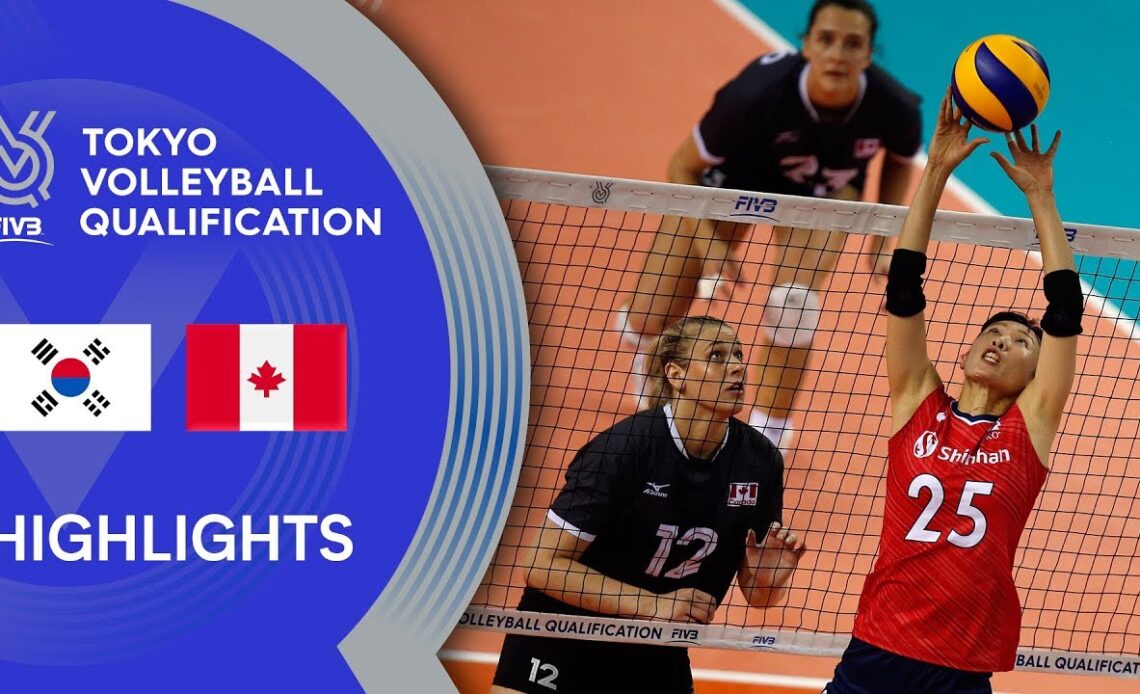 KOREA vs. CANADA - Highlights Women | Volleyball Olympic Qualification 2019