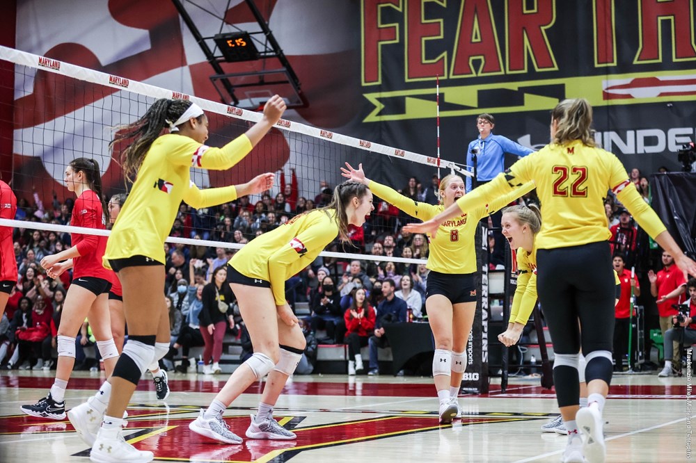 Maryland Volleyball vs. Ohio State University at The Pavillion in College Park, MD on Friday, Nov. 18, 2022. Mackenzie Miles/Maryland Terrapins