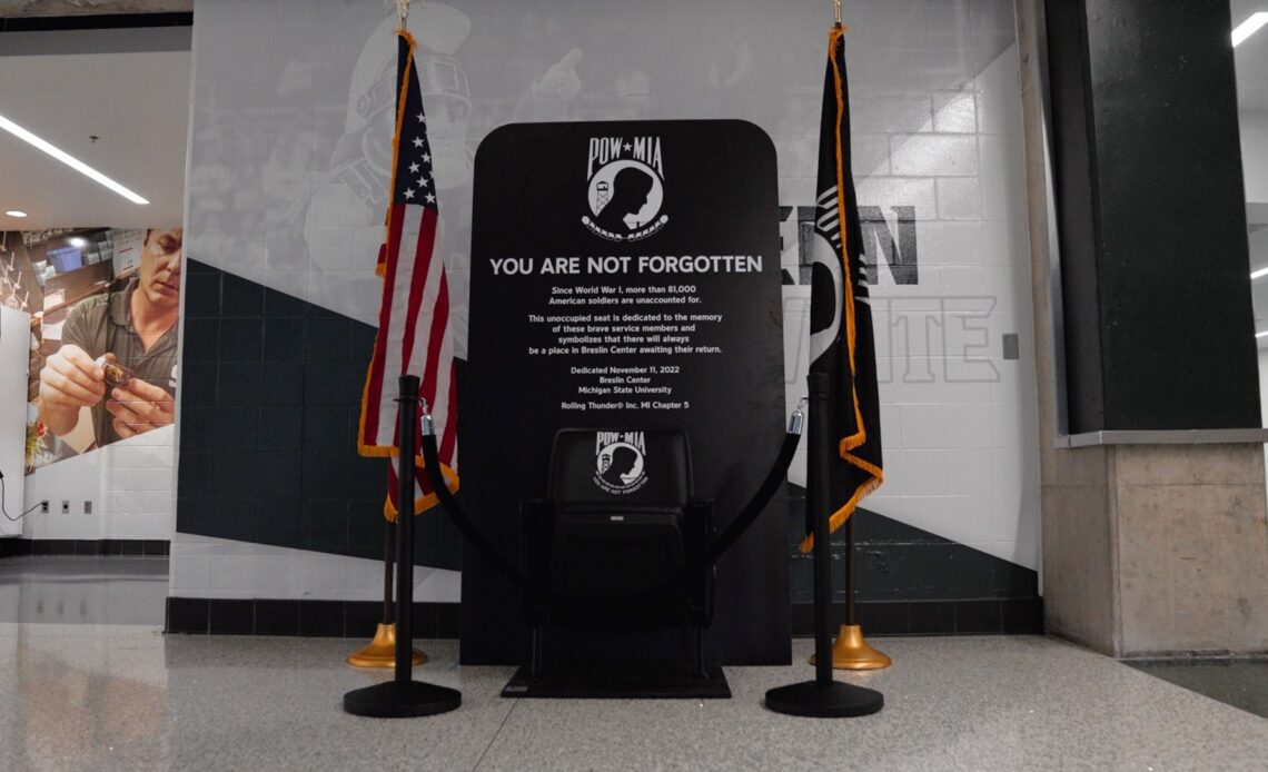 Military Honor Chairs Dedicated in Three Michigan State Athletics Facilities