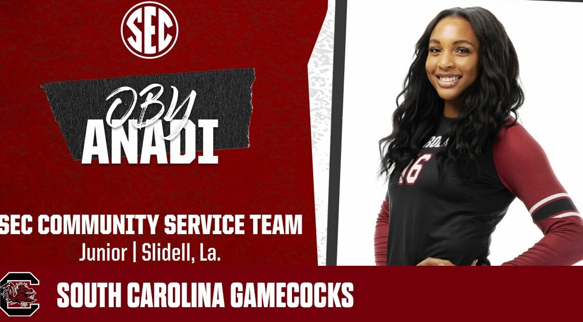 Oby Anadi Earns Place on SEC Volleyball Community Service Team – University of South Carolina Athletics
