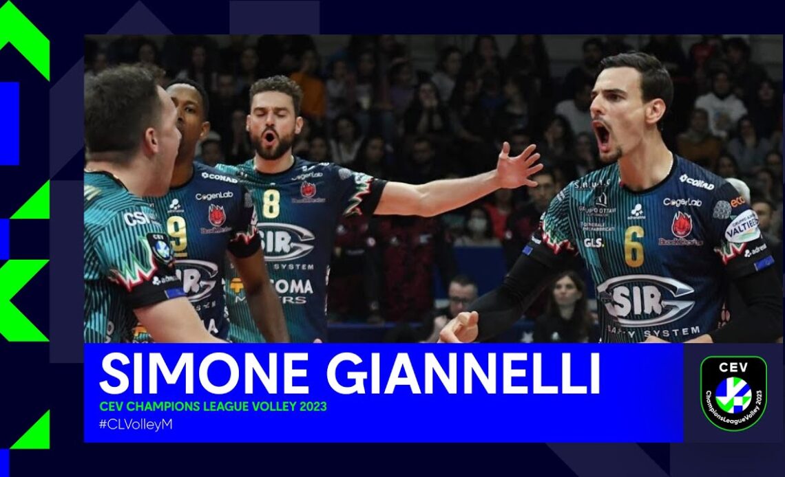 Perugia's Simone Giannelli Bossing the Game - CEV Champions League Volley 2023
