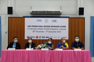 REFS FROM 9 FEDERATIONS ATTENDING AVC INTERNATIONAL REFEREE REFRESHER COURSE AT FIVB DC IN THAILAND