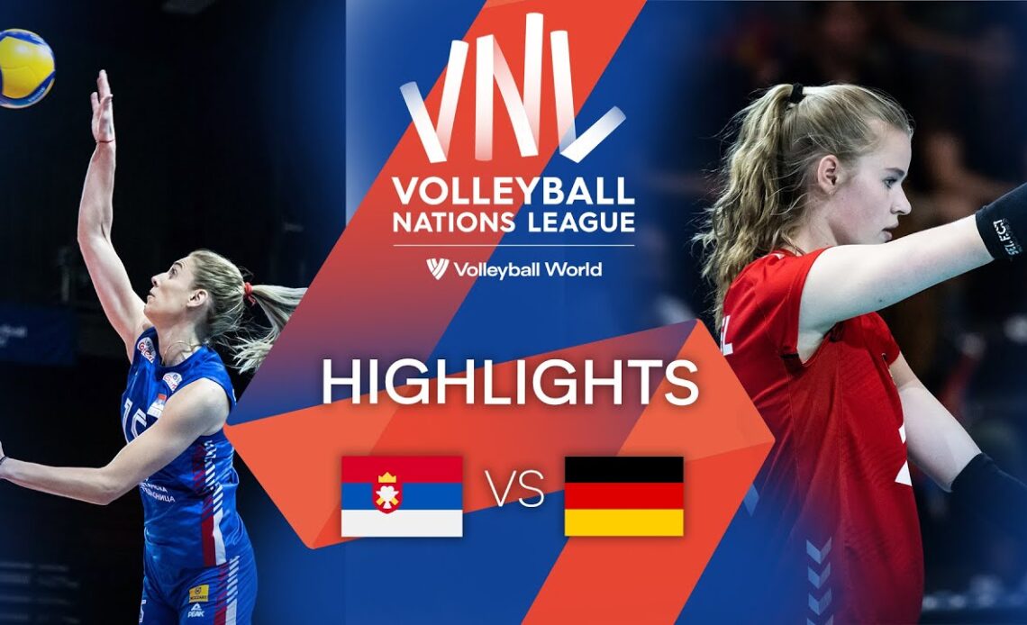🇷🇸 SRB vs. 🇩🇪 GER - Highlights Week 3 | Women's VNL 2022