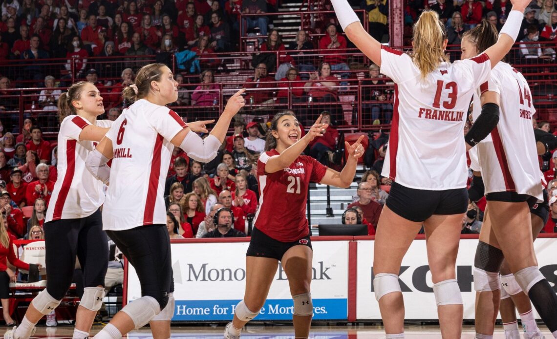 Serving up six: Badgers travel to Rutgers, No. 14 Penn State