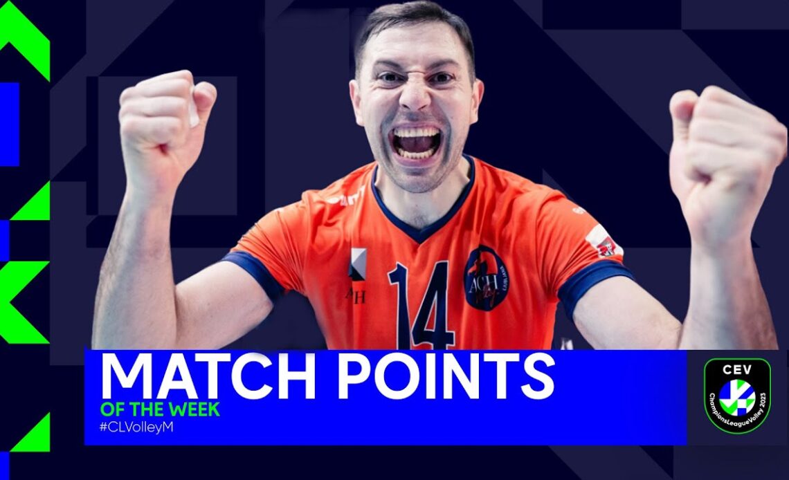 TOP 10:Ranking Match Points of the Round - Watch Until the End - Champions League Volley Men Round 2