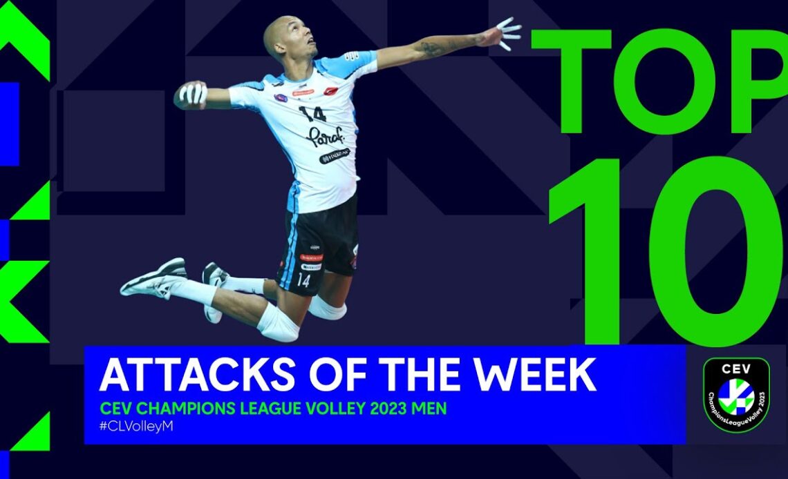 Top 10 Attacks of ROUND 2  - CEV Champions League Volley 2023 Men