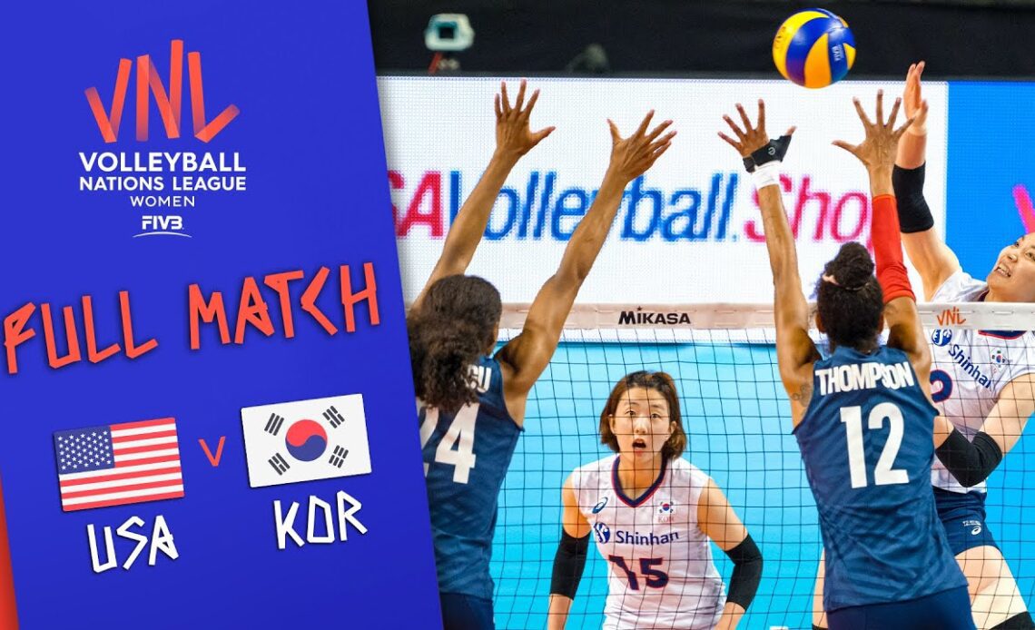 USA 🆚 Korea - Full Match | Women’s Volleyball Nations League 2019