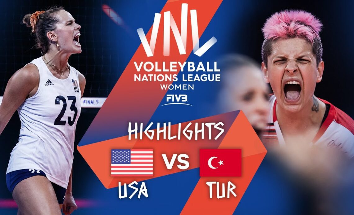 USA vs. Turkey - Highlights Semi-Final 2 | Women's VNL 2021