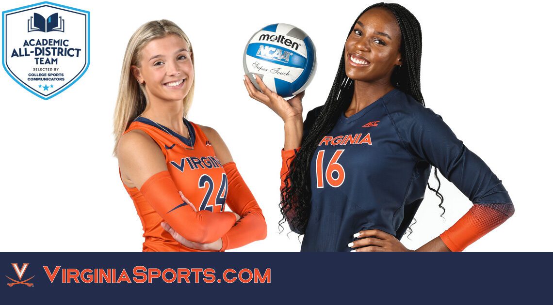 Virginia Volleyball || Morey, Yon Tabbed Academic All-District Honorees