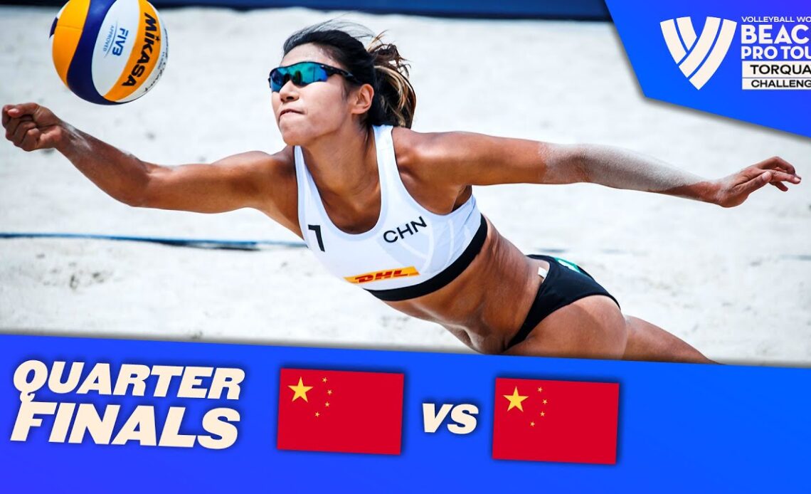 Zhu Lingdi / Wang vs. Xia / Lin - Quarter-Final Highlights Torquay 2022 #BeachProTour