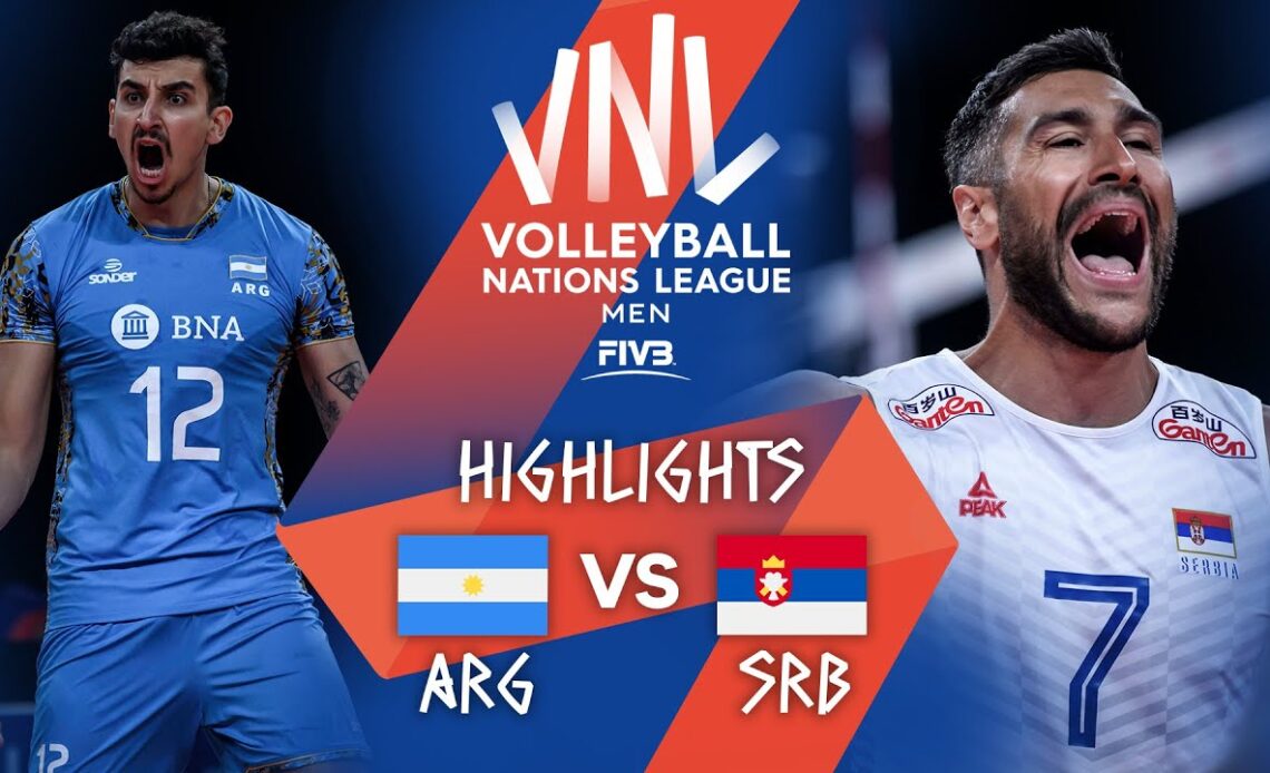 ARG vs. SRB - Highlights Week 4 | Men's VNL 2021