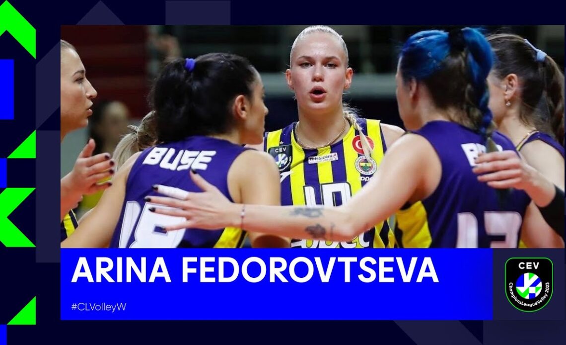 Arina Fedorovtseva on🔥in the First Champions League Match of the Season for Fenerbahce