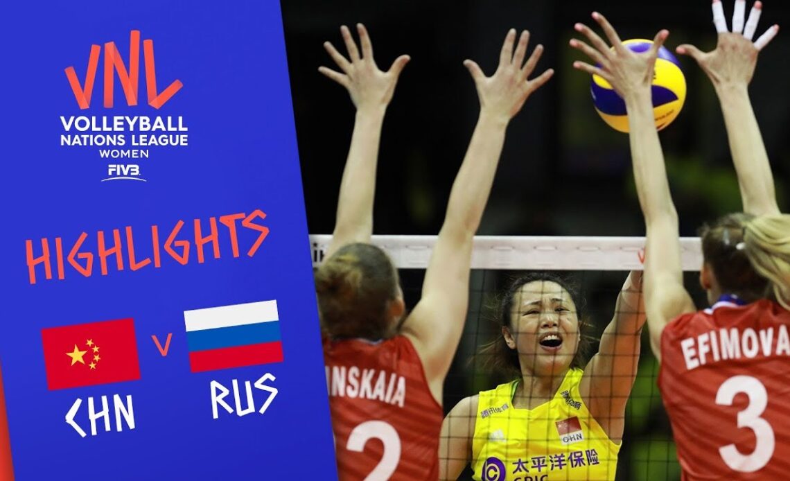 CHINA vs. RUSSIA -  Highlights Women | Week 1 | Volleyball Nations League 2019