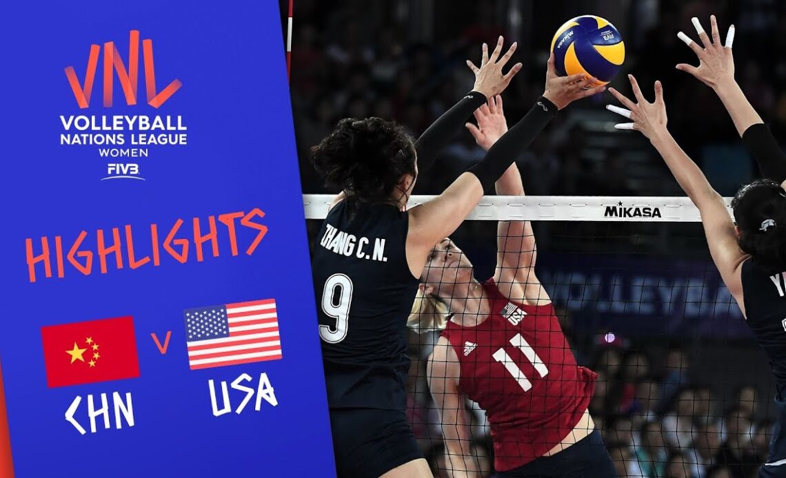 CHINA vs. USA - Highlights Women | Week 4 | Volleyball Nations League 2019